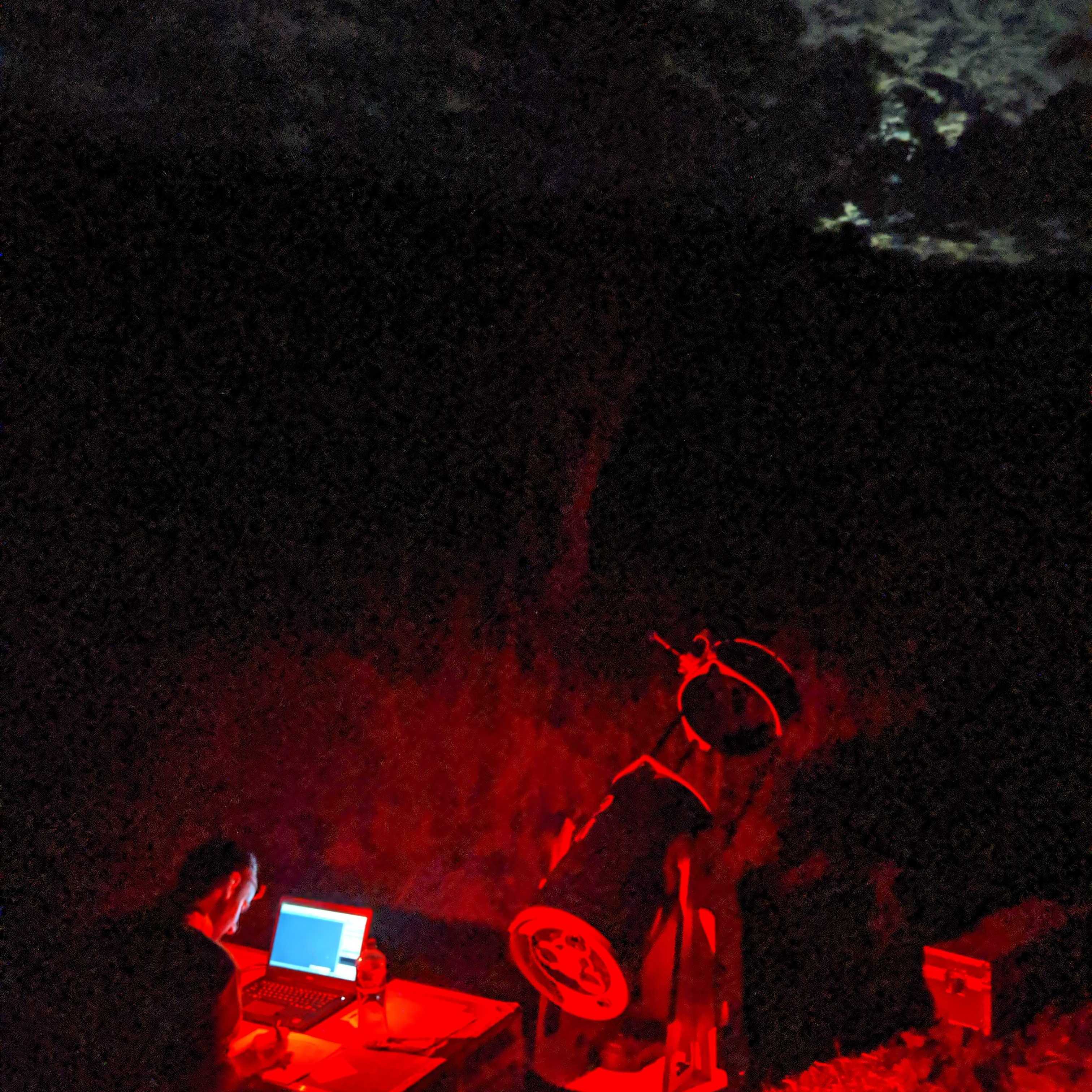 Julien Salmon during a dress rehearsal for the Orus occultation.