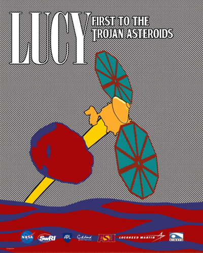 Lucy Flyby Poster in Pop Art Style 2